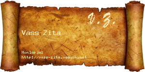 Vass Zita névjegykártya