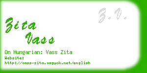 zita vass business card